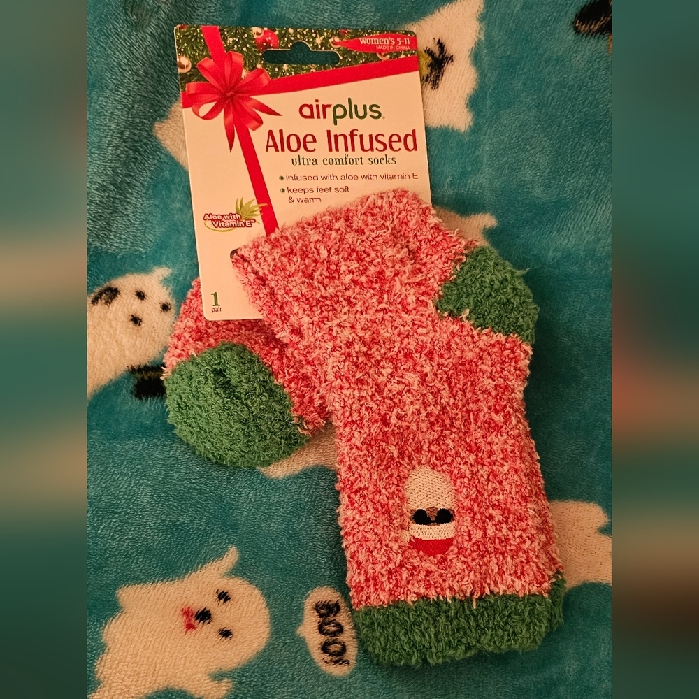 Fuzzy Christmas socks